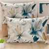 PETTI Artigiani Italiani - Coppia di Federe Cuscino 50x30 cm in Microfibra, Cuscini Arredo Camera da Letto, Divano, Salotto, Set 2 Fodere Copricuscino, Federa Floreale 31, 100% Made in Italy
