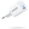 Anker Caricatore iPhone Nano, 20 W PIQ 3.0, mini PowerPort III USB-C per iPhone 15/14/13/12/12 Mini/12 Pro/12 Pro Max, Galaxy, Pixel 4/3, iPad Pro, AirPods Pro (cavo di ricarica non incluso)
