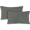 Farfallarossa Basic - Copricuscino Tinta Unita Lino 1 Pz Grigio Scuro / 35x55cm 1PZ