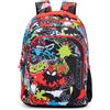 Zaino Scuola Comix Wave Organizzato Paint Ball Boy