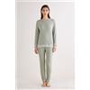 Intimissimi Pigiama Lungo In Modal Con Pizzo Verde