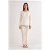 Intimissimi Pigiama Lungo In Modal Con Pizzo Naturale