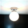 Licht-Erlebnisse Plafoniera da bagno cromo Lampada da soffitto Art Nouveau con sfera di vetro look cromo E14 Ø15 cm Lampada da bagno a soffitto classica adatta a locali umidi