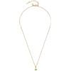 JEWELS BY LEONARDO Collana Isa - Collana con ancora in acciaio inox dorato - Ciondolo con pietra di vetro color acqua - 42-47 cm di lunghezza - retro personalizzabile - Gioielli regalo da donna -
