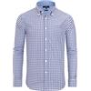 Alimens & Gentle Classic Camicia Uomo Abbottonata, Blu Marino a Quadri, L