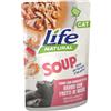 LIFE NATURAL 1 x 60 g Life Natural Soap Busta Alimento Cibo Umido Completo per Gatti Adulti con Tonno e Gamberetti in Brodo con Frutti di Mare Grain Free