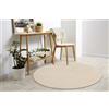 Mias Teppiche Mia's Teppiche Comfort Tappeto moderno a pelo corto, lato inferiore antiscivolo, lavabile fino a 30 gradi, morbidissimo, effetto pelliccia, Beige, 160 cm Rotondo
