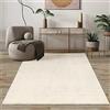 Mias Teppiche Mia's Teppiche Comfort Tappeto moderno a pelo corto, lato inferiore antiscivolo, lavabile fino a 30 gradi, morbidissimo, effetto pelliccia, Beige, 140 x 200 cm