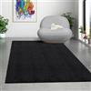 Mias Teppiche Mia's Teppiche Comfort Tappeto moderno a pelo corto, lato inferiore antiscivolo, lavabile fino a 30 gradi, morbidissimo, effetto pelliccia, Nero, 120 x 160 cm