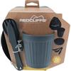 REDCLIFFS Piatto + posate + bicchiere + borsa campeggio plastica set 6