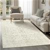 artyrugs Tappeto Lavabile in Lavatrice, 152x213cm, 75% Cotone Riciclato, Pelo Corto, Fondo Antiscivolo, Tappeti per Soggiorno, Camera da Letto, Cucina, Corridoio, Ufficio, Grigio Argento