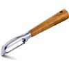 KYDIFS Pelapatate per mancini, pelapatate da cucina per verdure, patate, frutta, mela, carota, lame affilate resistenti in acciaio inox e manico in legno di acacia antiscivolo