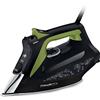 Rowenta DW6330D1 Eco Intelligence Ferro a Vapore, Distribuzione Ottimale del Vapore, 2500 W di Potenza, Tempo di Riscaldmento Rapido, 300 ml, Nero/Verde