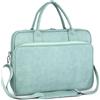 BAGZY Borsa Lavoro Donna Cartella Ventiquattrore Portadocumenti per Laptop in PU Pelle14 Pollici 15,6 Pollici per Laptop Valigette Adatto per Scuola, Lavoro E Viaggi D'affari, Verde
