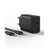 Anker Caricatore iPhone 20W USB C, rapido da parete compatibile con iPhone 16/16 Plus/16 Pro/iPhone 16 Pro Max/15/iPad e altro (con cavo USB C da 150 cm)