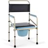VONOYA Sedia Comoda WC Regolabile in Altezza con WC Integrato 4 in 1 Sedia Comoda Pieghevole con Seduta Imbottita Padella Rimovibile Comoda WC per Disabilità, Anziani e Altri Fino a 150 kg