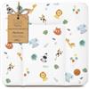 Totsy Baby Tappetino da fasciatoio con rivestimento morbido e superficie resistente | Materasso cambio pannolino impermeabile per lettino cassettiera e viaggio da neonato 75 x 72 cm Safari
