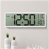 Maxstar Orologio da parete digitale grande da 15'',grande display LCD con numeri Jumbo,funzionamento a batteria,DST,temperatura,data,orologi da parete per soggiorno,camera da letto,cucina