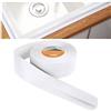 flintronic Sigillante Impermeabile, 15m/38mm Battiscopa Morbido PVC Sigillante Autoadesivo Nastro, Impermeabile, Antiolio e Antimuffa Utilizzato per Piastrelle da Cucina/Bagno, ecc, Bianco