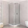 DEGHI Box doccia 70X70 cm scorrevole con vetro trasparente e profilo bianco 185h - Lite