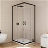 DEGHI Box doccia 70X90 cm scorrevole con vetro trasparente e profilo nero opaco 185h - Lite