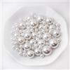 Yixuan Rotonde Perle Lucide Eleganti, 120 Pezzi 10mm/20mm/25mm Perle di Plastica da Senza Fori, Perle Finte per Riempimento Vasi, DIY, Decorazioni Matrimonio, Tavola, Casa (Mix Bianco)