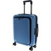 Mandarina Duck P10fsv22 - Trolley unisex con tasca frontale, colore: Nero, Blu porcellana, taglia unica, Linea iconica policarbonato