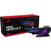 ASUS ROG Herculx Sostegno Per Scheda Grafica, Montaggio Senza Attrezzi, Comoda Livella Integrata, Struttura in Lega Di Zinco, Altezza Regolabile da 72 a 128mm, Aura Sync, Nero
