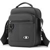 BAGZY Borsello Uomo Tracolla Nylon Impermeabile per Ipad 9,7 Pollici Borsa Marsupio Uomo Tracolla Quotidiana con Tracolla Regolabile per Ufficio/Università/Viaggio (Grigio)