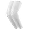 QINGZY Gomitiera Basket, Gomitiere Portiere Calcio, Bianco Elastico Protezione per Gomito, Confezione da 2, Gomitiere Palestra Braccioli Imbottiti Manicotti Pallavolo, arm Compression Sleeve dal Gomito