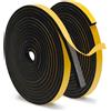 QILIMA 2 Rotoli Nastro Autoadesivo in Schiuma Nero 12 mm x 6mm x 5m Guarnizione in Gomma per Porte e Finestre Guarnizione per Porta Insonorizzata Antipioggia, Striscia di Tenuta per Aria Condizionata