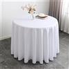 Highdi Tovaglia Rotonda Antimacchia, Hotel Banchetto Tovaglia Lavabile Tovaglie da Tavola Poliestere Tavolo Gonna per Giardino Matrimonio Festa Decorazione (320cm,Bianco)