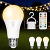 Kambo E27 LED Lampadina Ricaricabile con Telecomando, Lampadina Dimmerabile 7W con Batteria 3 Colori, Funzione Temporizzazione, per Campeggio o Illuminazione di Emergenza, 1 Pezzi