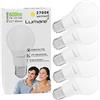 Lumare Lampadina LED E27 7W Bianco Caldo 2700K | 600 Lumen | 25,000 Ore | Sostituisce 60W | Set da 5
