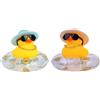 XFSRG 2 Pz Gomma Nuoto Anatra , Paperelle con accessori moda, perfette per scrivania, libreria o auto, aggiungono personalità e allegria