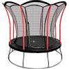 Ultrasport Lotus Trampolino da Giardino, 4 Diametri, Telaio Zincato, per Bambini Con Grandi Dotazioni di Sicurezza, Ø 244 cm
