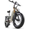 VOZCVOX Bicicletta Elettrica da 20 Pollici per Adulti, MTB con Batteria da 20 Ah, Doppia Sospensione, Cambio a 7 Velocità, Pneumatici Larghi Fuoristrada, Autonomia fino a 50-80 km