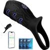 DRAGOSTI Anello Vibrante Sexytoysys Uomo Coppia - Anello Vibrante per lei e Lui Giochi Sessuali con APP, 10X Vibratore Anello Pene Lui, Vibratore per Uomo Sexy Toys Nero