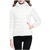 Generico Piumino da Donna 100 Grammi Sottile Casual in Tinta Unita Impermeabile leggero Piumino con cappuccio in Piuma D'anatra Bianca Monopetto Giacca Softshell Trekking