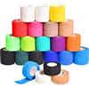SIUHEN Tape Crossfit 22 Benda Elastica Coesiva Autoadesiva 5cm × 4,5m + 2,5cm × 4,5m Garza Autoadesiva per Fasciatura Bendaggi Bende Nastro Crossfit Elastiche Vetwrap Tape Bendaggio Vet Wrap Sportivo Dita