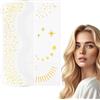 AOOWU 20PCS Lentiggini Glitter Tatuaggio Facciale, Tatuaggi Temporanei Lentiggini, Impermeabili Adesivi Glitterati Impermeabili Dorati, Lunga Durata Per Halloween Carnevale Feste, Facile Da Rimuovere
