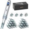 cenoz Derma Pen M7S Microneedling Pen, kit wireless Dermapen Microneedle con 18 cartucce di aghi per penna dr (6 pin, 24 pin, 36 pin, R-Nano) ricaricabile a 6 velocità di tipo C per la cura della pelle del