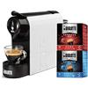 Bialetti Gioia, Macchina da Caffè Espresso per Capsule in Alluminio sistema Caffè d'Italia, Supercompatta, Bianco + 32 CAPSULE
