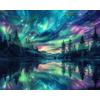 Gutluz Diamond Painting per adulti paesaggio 5D Diamond Painting Immagini Aurora Diamond Painting Kit come regalo Natale Capodanno Kit fai da te per adulti Diamond Art