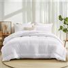 VIVA FINO Piumino Letto Matrimoniale 4 Stagioni 200x200 cm,Piumino Trapunta Morbido e Leggero,Caldo e Confortevole,Traspirante in Microfibra Facile da Curare Riempimento Caldo Bianco