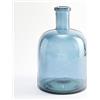 THE GLASS COMPANY Bottiglia di vetro riciclata a tinta unita - Caraffa di vetro artigianale Decorazione domestica in stile mediterraneo, Vaso (Turchese)