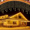JIMACRO 10M/32.8FT Luci da Giardino Esterno, 56pcs Catena Luminosa Esterno 336 LED Luci Esterno Parete per La Decorazione Della Grondaia Del Matrimonio(Prise)