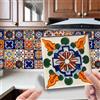 HORIWE Adesivi per piastrelle del Marocco, 24 pezzi, autoadesivi, per cucina, bagno, armadio, mobili, tavolo..