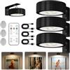 RIRIDAMAI 3 Pacchi Luce per Quadri Senza Fili con Telecomando,Magnetic Painting Light,3 Colore Luci per Quadri Senza Fili Ricaricabili con Timer, Luce LED per Quadri a Batteria,perFoto e Ritratti (nero)
