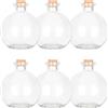 Magic Season Bottiglie decorative in vetro con tappo in sughero, 260 ml, 6 pezzi